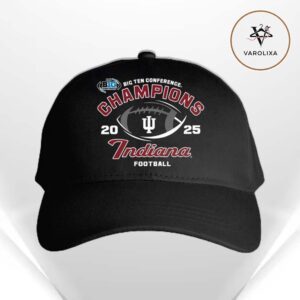 Indiana Hoosiers Football 2025 Big Ten Conference Football Champions Classic Cap Hat Snapback
