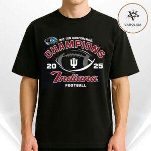 Indiana Hoosiers Football 2025 Big Ten Conference Football Champions Unisex T-Shirt