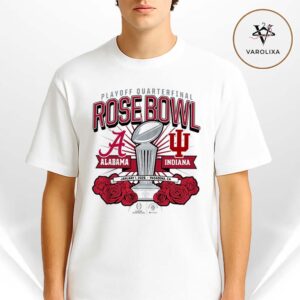Indiana Hoosiers Vs Alabama Crimson Tide Matchups Head To Head 2025 CFP Rose Bowl Matchup Unisex T-Shirt