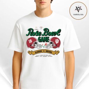 Indiana Hoosiers Vs. Alabama Crimson Tide 2026 Rose Bowl Heavyweight CFP Bowl Season Unisex T-Shirt