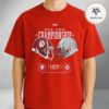 Indiana Hoosiers vs Ohio State Buckeyes Big Ten Championship At Lucas Oil Stadium December 6 College Football Matchup 2025 Unisex T-Shirt