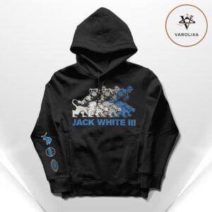 Jack White III Detroit Lions Dreamathon NFL 2025 Season Triple Lion Graphic Edition Two Sides Unise Hoodie