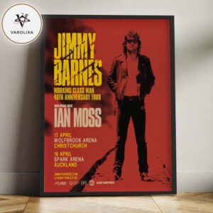 Jimmy Barnes Concert Poster At Wolfbrook Arena And Spark Arena In Christchurch And Auckland On April 17 And April 19 2025 Home Decor Poster Canvas