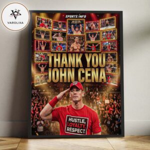 John Cena You Cant See Me WWE Thank You Tribute Poster WWE Champion Artwork Home Decor Poster Canvas