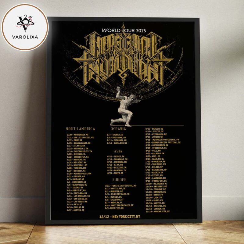 Judas Priest Music Poster At World Tour In Global Cities On 2025 Heavy Metal Artwork Home Decor Poster Canvas
