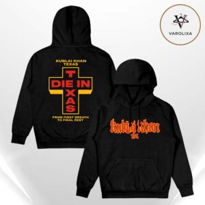 Kublai Khan TX Die In Texas Black Two Sides Unisex Hoodie