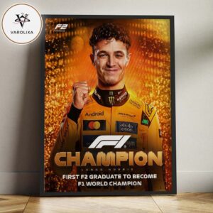Lando Norris First F2 Graduate to Become F1 World Champion 2025 McLaren Racing Art Home Decor Poster Canvas