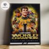 Lando Norris First F2 Graduate to Become F1 World Champion 2025 McLaren Racing Art Home Decor Poster Canvas