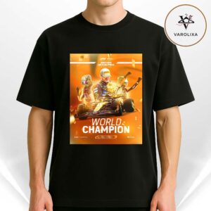 Lando Norris Scuderia Ferrari 2025 Formula 1 World Champion British Grand Prix Celebration McLaren Orange Edition Unisex T-Shirt