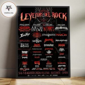 Leyendas Del Rock 2026 XX Anniversary Festival Poster In Villena Alicante Spain Home Decor Poster Canvas