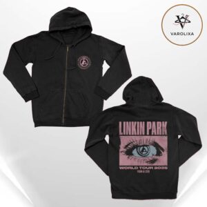 Linkin Park World Tour 2025 Eye Graphic Unisex Zip Hoodie