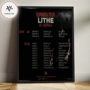Lithe Euphoria Tour 2026 Poster Across Australia And North America Home Decor Poster Canvas