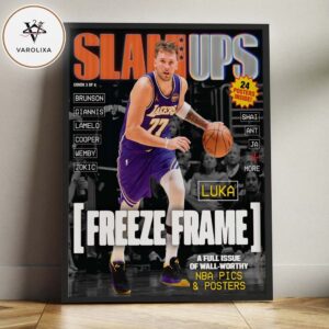 Luka Doncic Los Angeles Lakers Freeze Frame NBA Magazine Style 2025 Home Decor Poster Canvas