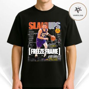 Luka Doncic Los Angeles Lakers Freeze Frame NBA Magazine Style 2026 Unisex T-Shirt