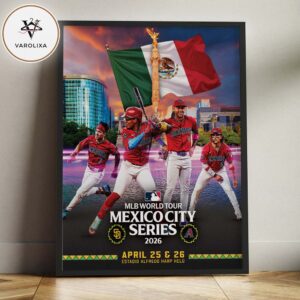 MLB World Tour Mexico City Series 2026 Padres vs Diamondbacks April 25–26 Estadio Alfredo Harp Helu Home Decor Poster Canvas