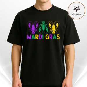Mardi Gras Lobster Graphic Unisex T Shirt 2025 New Orleans Carnival Party Outfit