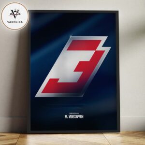 Max Verstappen Driver Number 3 Formula One Motorsport Poster Modern Speed Graphic Artwork Home Decor Poster Canvas