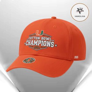 Miami Hurricanes 2025 Cotton Bowl Champions College Football Playoff Quarterfinal NFL Classic Cap Hat Snapback
