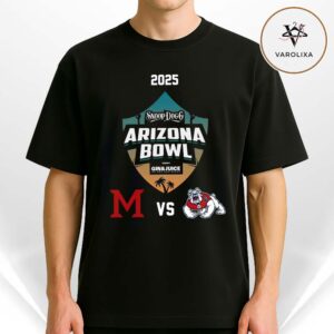 Miami Redhawks vs. Fresno State Bulldogs 2025 Arizona Bowl Matchup Unisex T-Shirt