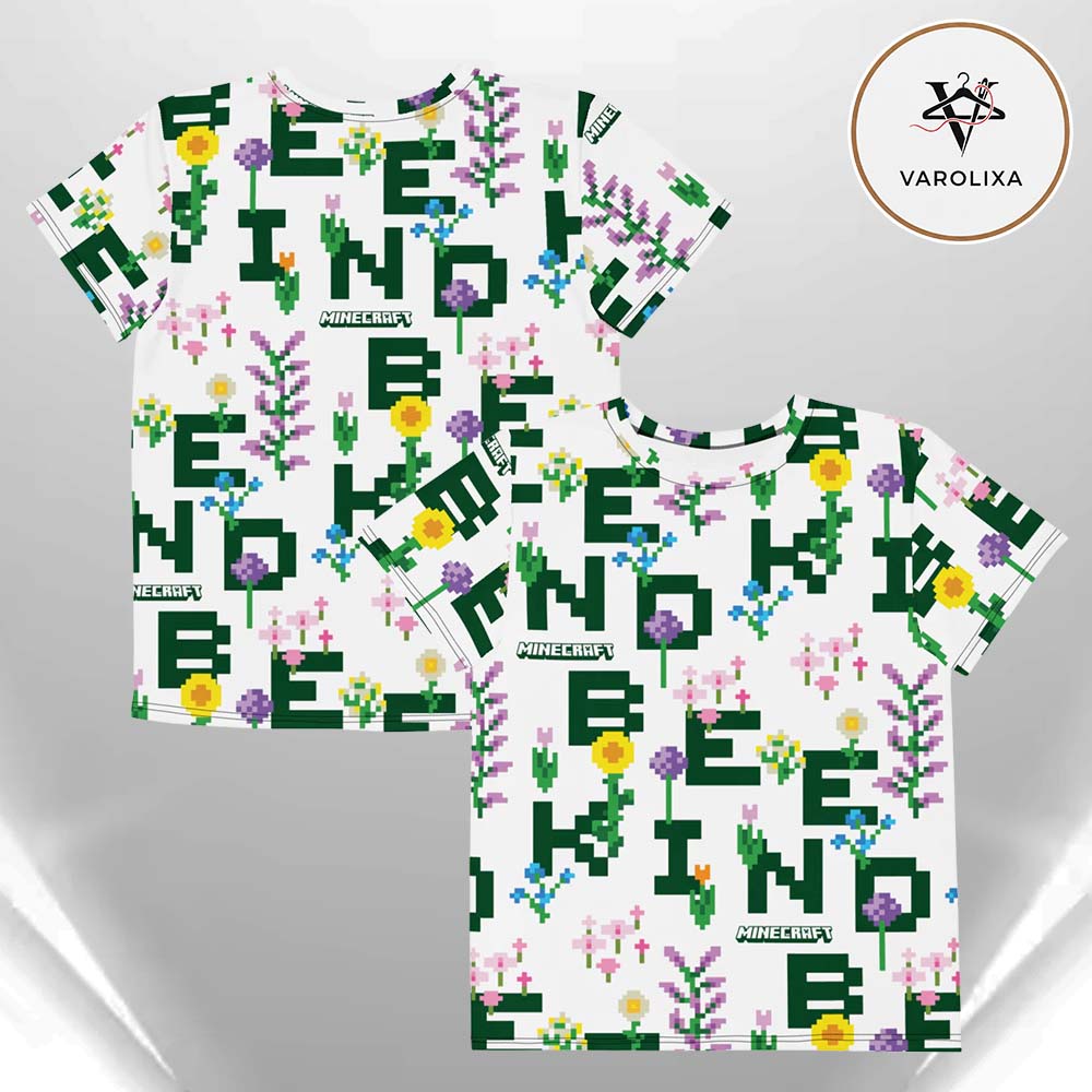 Minecraft Bee Kind All Over Print Shirt Minecraft Bee Kind All Over Print Shirt