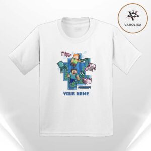 Minecraft Underwater Personalized Unisex T-Shirt