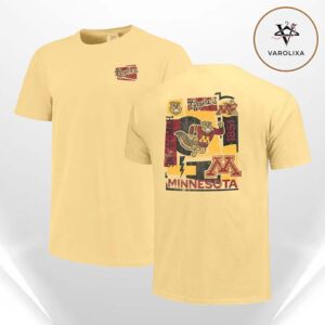 Minnesota Golden Gophers Womens Yellow Avant Garde Poster Two Sides Unisex T-Shirt