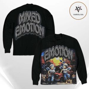 Mixed Emotions Sunrise Black All Over Print Long Sleeve Tee