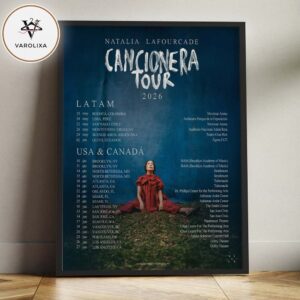Natalia Lafourcade Music Poster At Cancionera Tour In LATAM And USA On 2026 Official Tour Dates Home Decor Poster Canvas