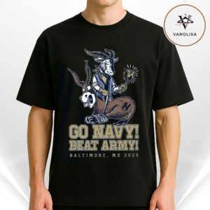 Navy Midshipmen Go Navy Beat Army Black Knights Mascot 2025 Unisex T-Shirt