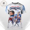 Chicago Bears Team Ensemble NFC North Champions NFL 2025 Victory All Over Print Shirt