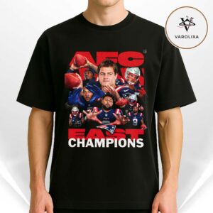 New England Patriots AFC East Champions NFL 2025 Dark Epic Unisex T-Shirt
