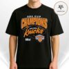 New York Knicks 2025 NBA Cup Champions Players Names Skyline Unisex T-Shirt
