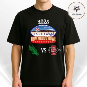 North Texas Mean Green Vs San Diego State Aztecs 2025 Isleta New Mexico Bowl Unisex T-Shirt