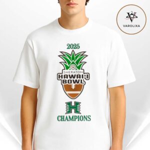 Official Hawaii Rainbow Warriors Football 2025 Hawaii Bowl Champions Unisex T-Shirt