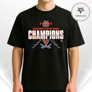 Official Virginia Cavaliers Football 2025 Taxslayer Gator Bowl Champions Locker Room Unisex T-Shirt