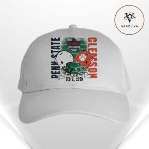 Penn State Nittany Lions Vs Clemson Tigers 2025 Pinstripe Bowl Dueling Helmet Classic Cap Hat Snapback