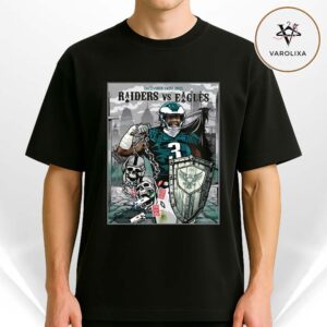 Philadelphia Eagles Star Player Poster Vs Las Vegas Raiders December 14 2025 NFL Artwork Unisex T-Shirt