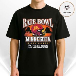 Rate Bowl 2025 Minnesota Golden Gophers Sunset Helmet Unisex T-Shirt