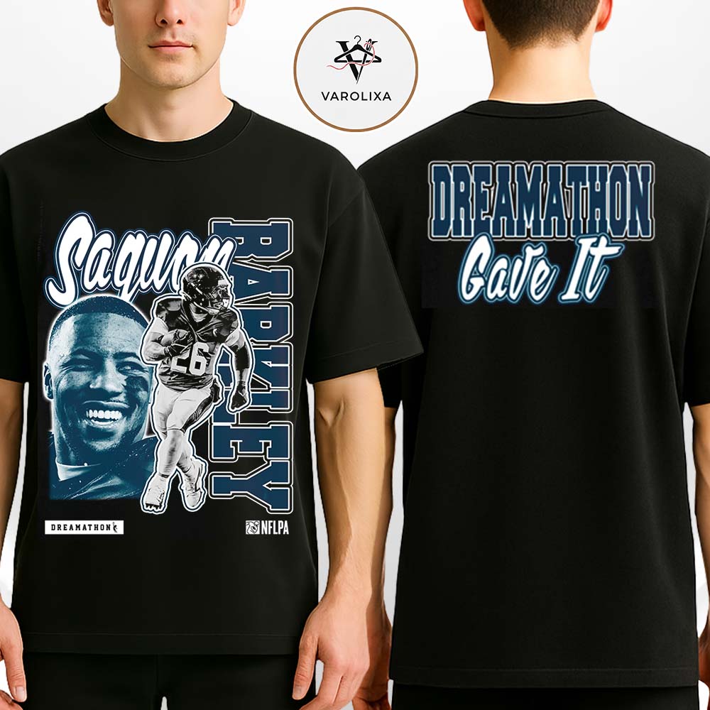 Saquon Barkley Philadelphia Eagles Dreamathon NFL 2025 Season Teal Highlight Edition Two Sides Unisex T-Shirt Saquon Barkley Philadelphia Eagles Dreamathon NFL 2025 Season Teal Highlight Edition Two Sides Unisex T-Shirt