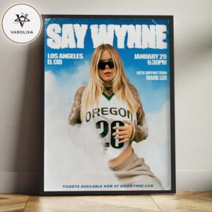 Say Wyntine Live Concert Poster At El Cid In Los Angeles CA On January 29 Indie Pop Tour Artwork Home Decor Poster Canvas