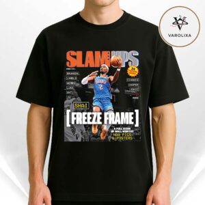Shai Gilgeous Alexander Oklahoma City Thunder Freeze Frame NBA Magazine Style 2026 Unisex T-Shirt