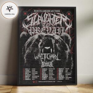 Slaughter To Prevail North America Tour 2026 With Whitechapel and Signs of the Swarm Deathcore Tour Dates Home Decor Poster Canvas