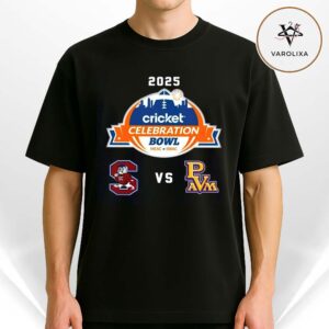 South Carolina State Bulldogs vs. Prairie View A&M Panthers 2025 Celebration Bowl Matchup Unisex T-Shirt