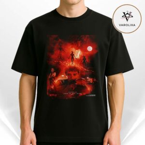 Stranger Things 5 This Is Not Over Vol 2 Dark Red Character Focus Fan Art 2025 Unisex T-Shirt