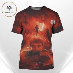 Stranger Things 5 This Is Not Over Vol 2 Dark Red Character Focus Fan Art All Over Print Shirt