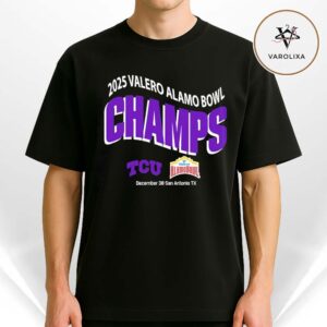 TCU Horned Frogs Football 2025 Valero Alamo Bowl Champions On December 30 In San Antonio Unisex T-Shirt