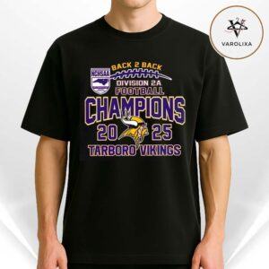 Tarboro Vikings 2025 Back 2 Back Division 2A Football Champions Unisex T-Shirt