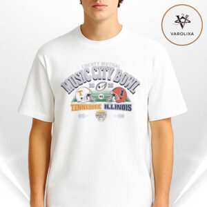 Tennessee Volunteers Vs Illinois Fighting Illini 2025 Liberty Mutual Music City Bowl 2-Team Unisex T-Shirt