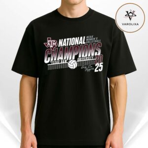 Texas A&M Aggies 2025 Volleyball National Champions Exclusive T-Shirt