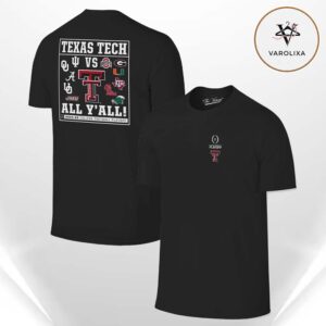 Texas Tech Raiders 2025 CFP Framed 12 Teams NFL Bowl Season Two Sides Unisex T-Shirt